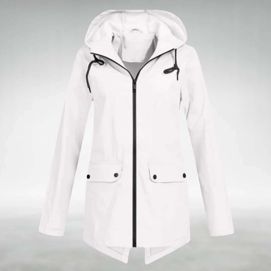 Biały | Stylowa Wodoodporna Parka