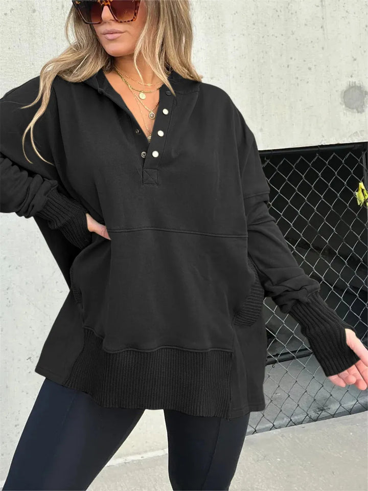 MAGGIE - SWETER Z KAPTUREM W STYLU LUXURY