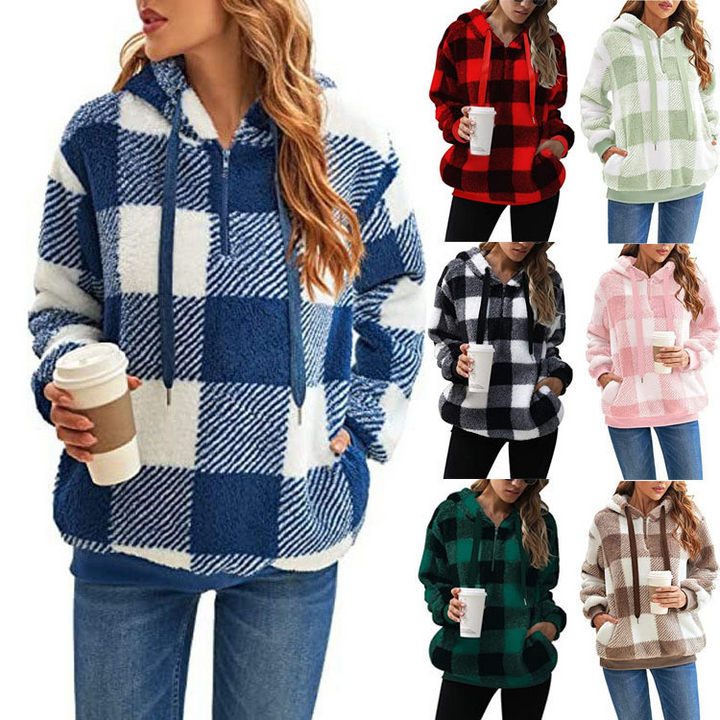 Mariam - Stylowy Sweter z Połowicznym Zamkiem