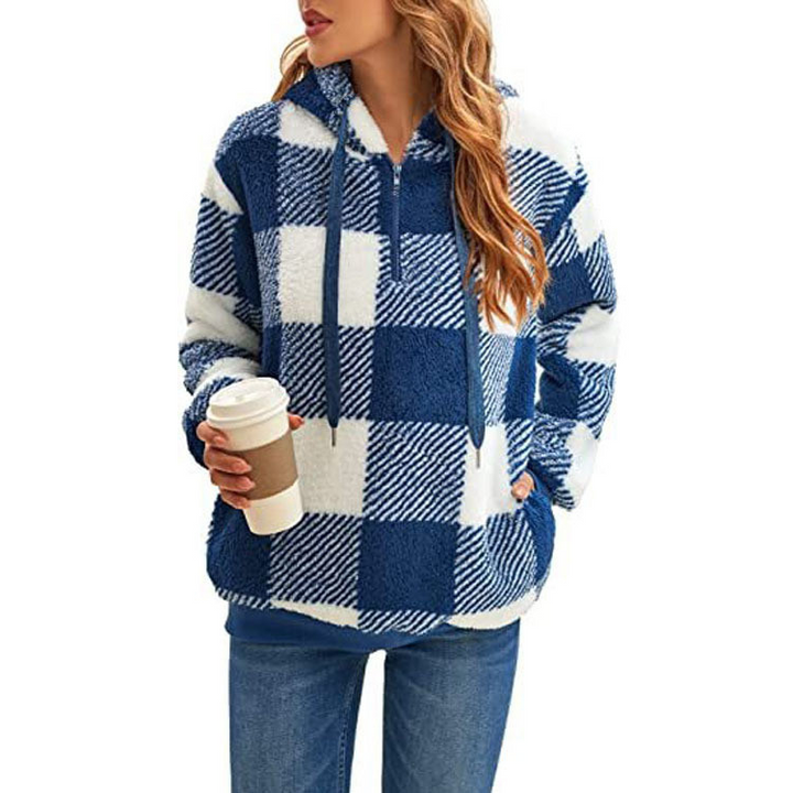 Mariam - Stylowy Sweter z Połowicznym Zamkiem