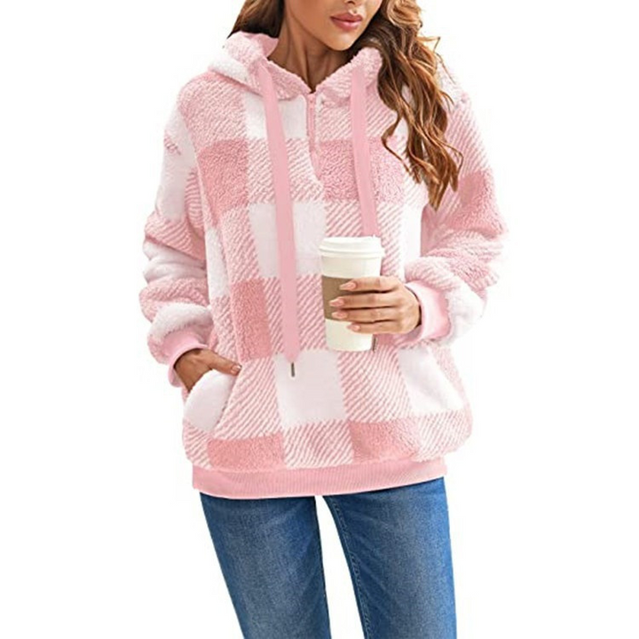 Mariam - Stylowy Sweter z Połowicznym Zamkiem