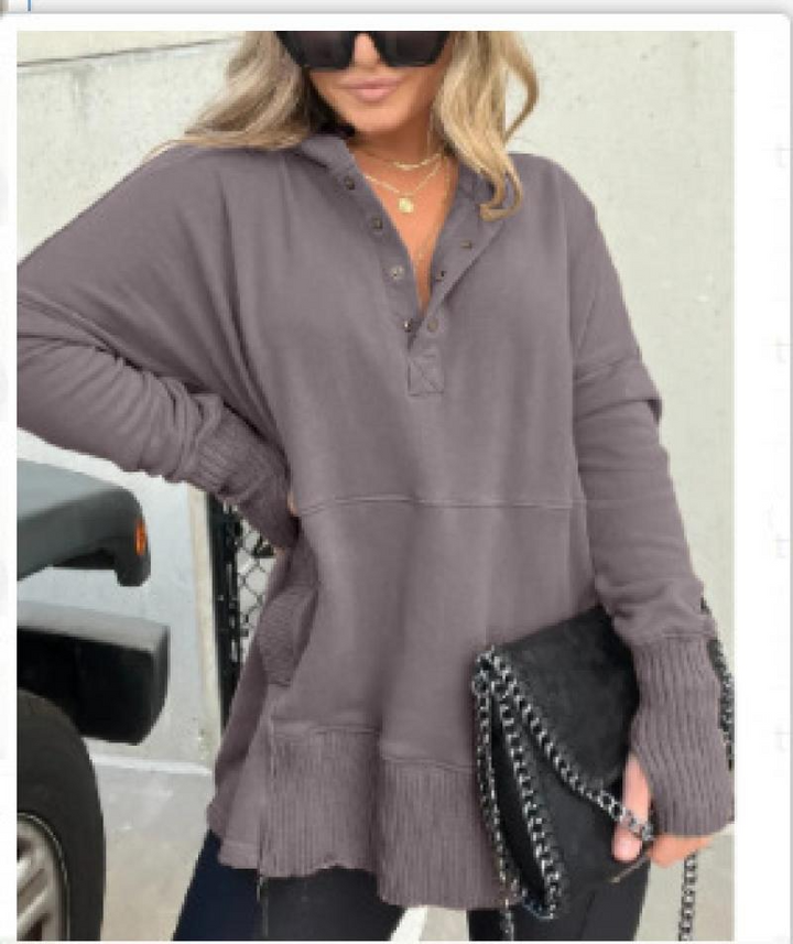 MAGGIE - SWETER Z KAPTUREM W STYLU LUXURY