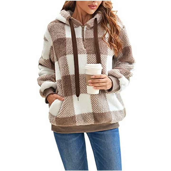 Mariam - Stylowy Sweter z Połowicznym Zamkiem
