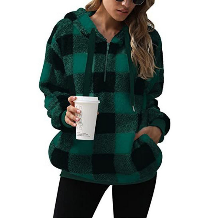 Mariam - Stylowy Sweter z Połowicznym Zamkiem