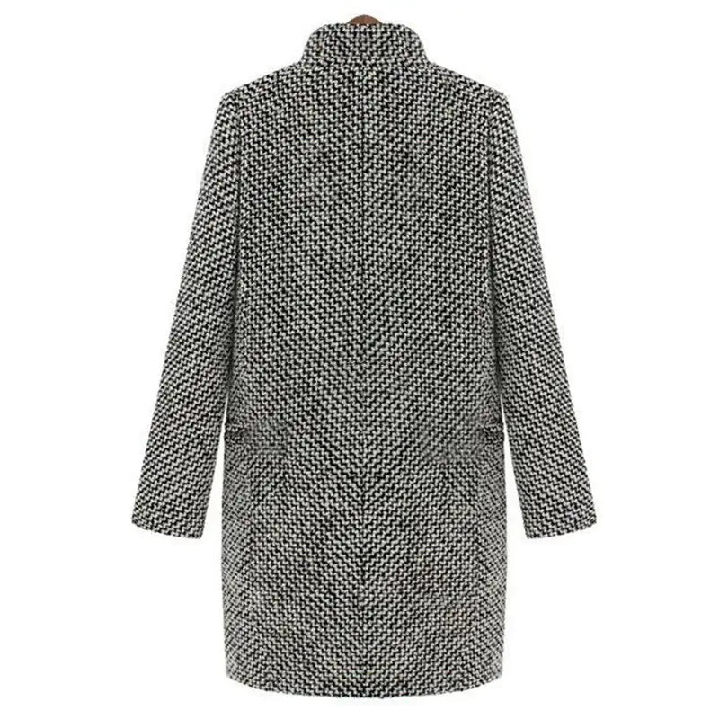 Evelyn - Elegancka Wełniana Kurtka Zimowa