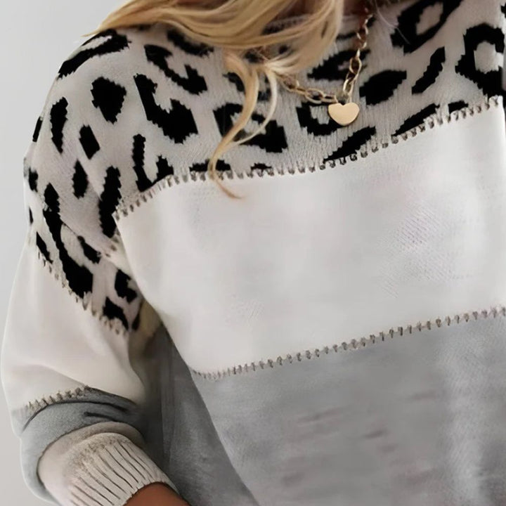 Cheyenne - Casual Bluza z Wzorem Lamparta