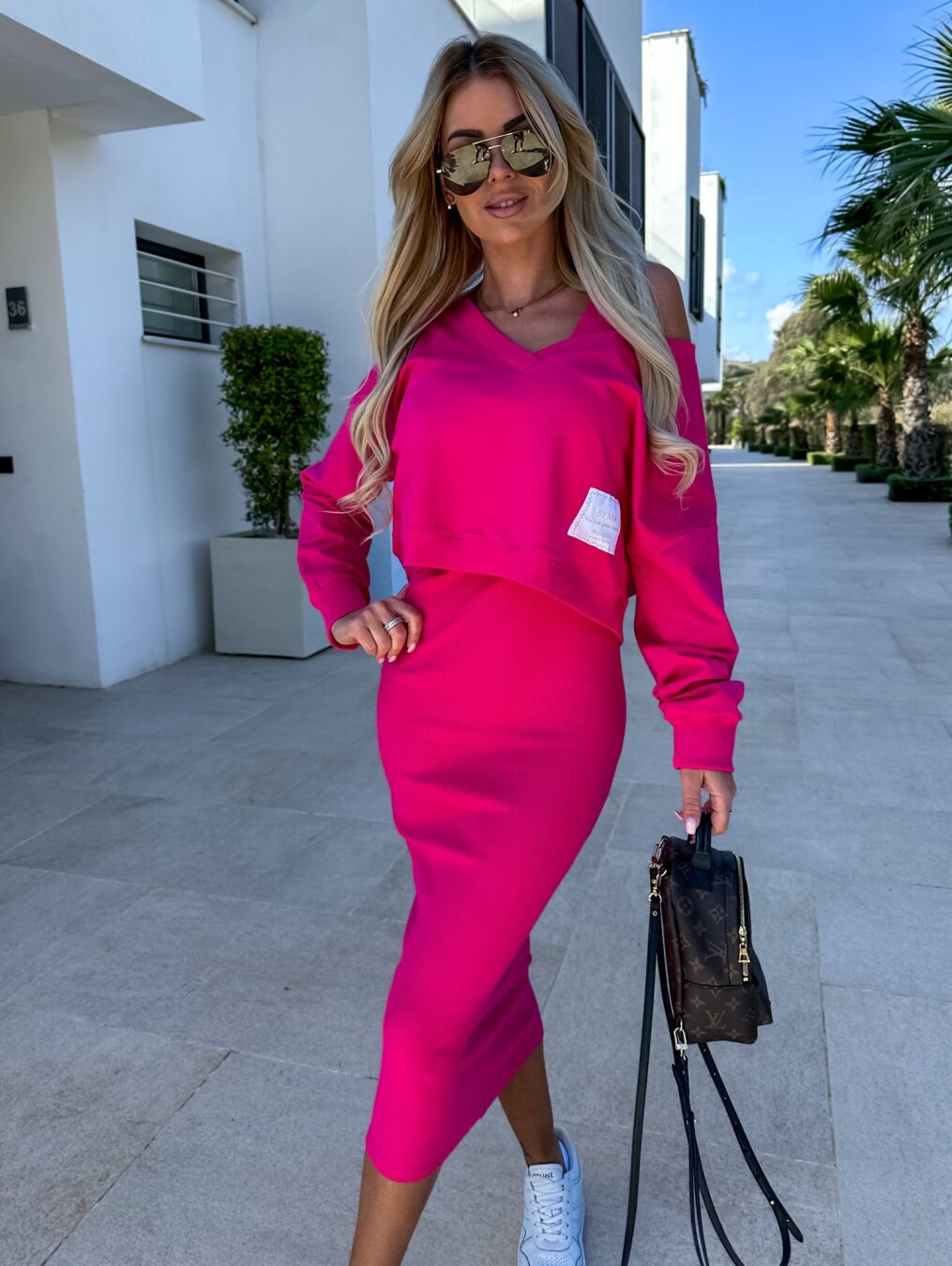 Mireille - Stylowy Zestaw Bluzy i Sukienki
