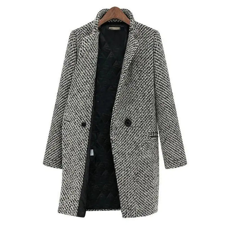Evelyn - Elegancka Wełniana Kurtka Zimowa