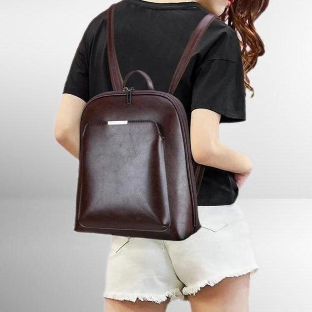 Klasyczny Plecak z Podwójnym Zamkiem - Elegancki Design