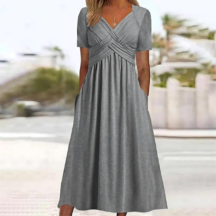 Vicky - Midi Sukienka w Stylu Casual Elegance