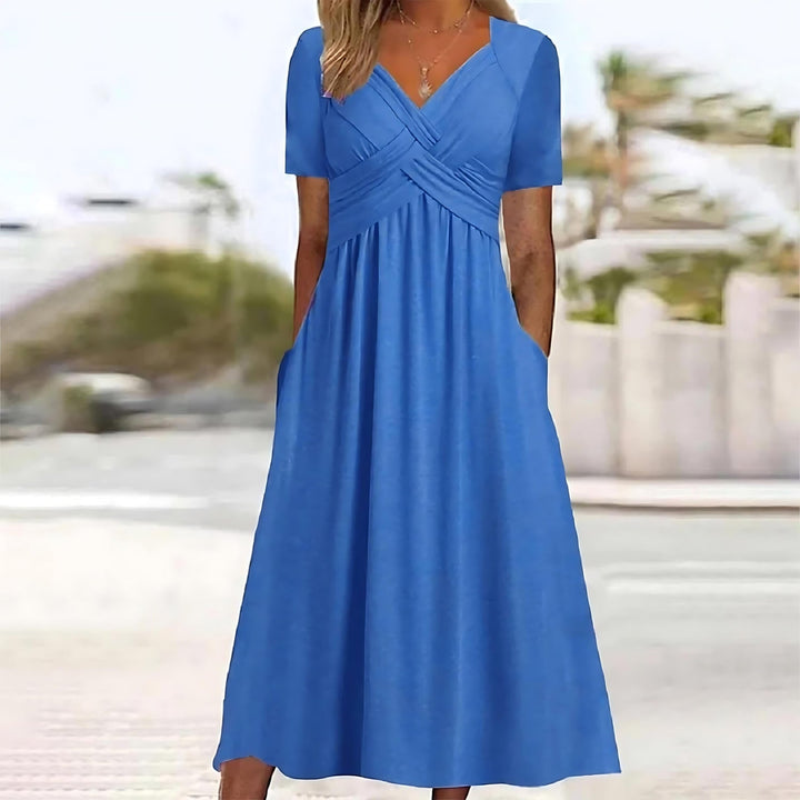 Vicky - Midi Sukienka w Stylu Casual Elegance