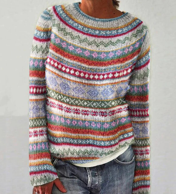 Soley - Wielokolorowy Sweter