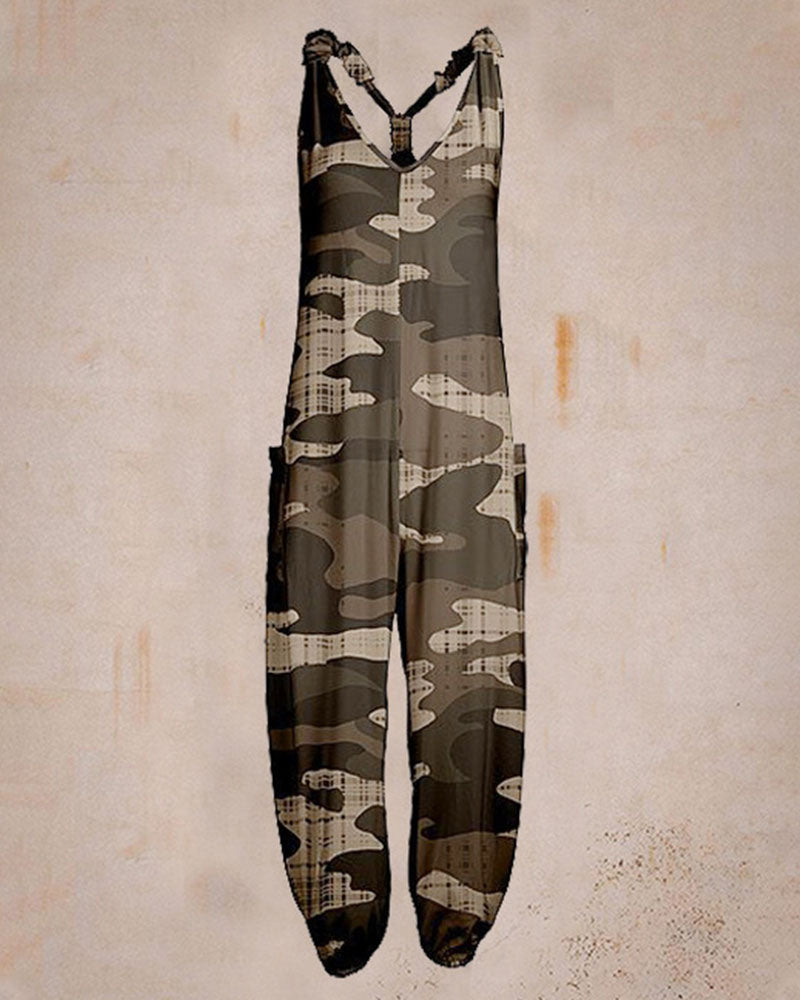 Soleen - Stylowy Wydrukowany Casual Jumpsuit