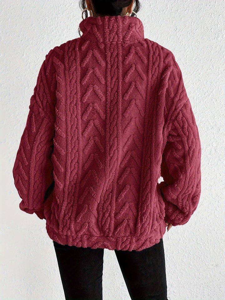 Aila - Puchaty Sweter z Zippem